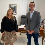 Rencontre entre le maire de Romainville François Déchy et Nadia Hai, Ministre déléguée à la Ville